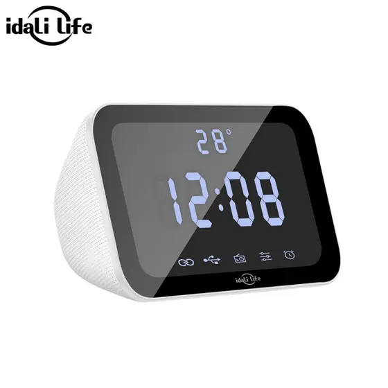 Caixa de Som Bluetooth IDALI LIFE 15W Relógio Digital Despertador LED Temperatura USB