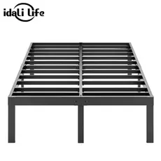 Estrado De Metal Para Cama De Casal Fácil De Instalar e Dobrável Com Suportes De Ripas De Aço IDALI LIFE