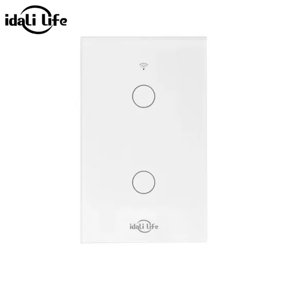 Interruptor Inteligente WiFi Com 2 Botões Touch Switch Trabalho Com Alexa Google Home IDALI LIFE