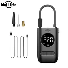 Mini Compressor de Ar Portatil Recarregavél Digital USB Calibrador Pneu IDALI LIFE