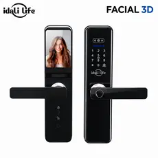 Fechadura Digital Inteligente com Impressão Digital Reconhecimento Facial 3D Câmera IDALI LIFE