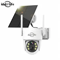 Câmera de Segurança com Energia Solar Wi-Fi HD Visão Noturna Detecção de Movimento Idali Life
