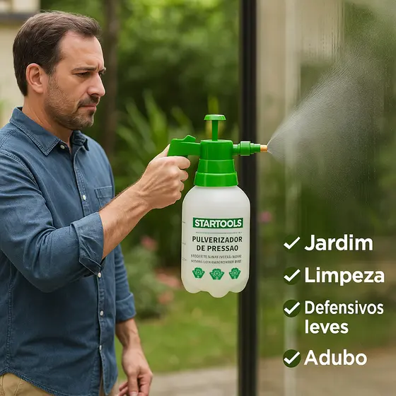 Pulverizador 2 L Spray Manual Alta Pressão Multiuso Jardinagem