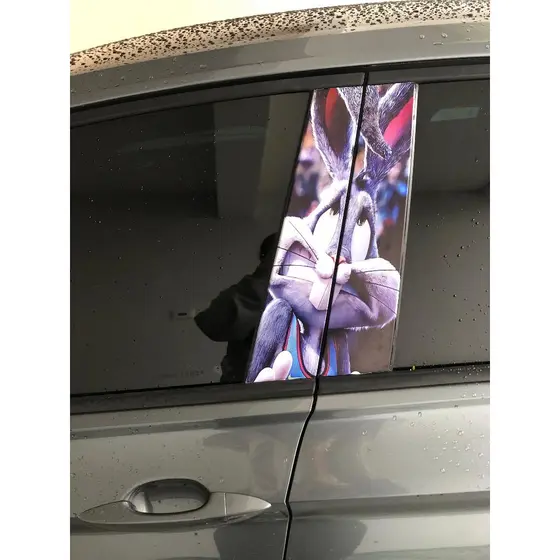 kit par adesivo para coluna porta de carro lado motorista e lado (passageiro)p auto colante