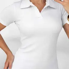 Blusa Polo Feminina Elegante Decote V  Confortável para Todas Ocasiões