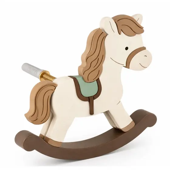 Gancho Cabideiro Infantil Cavalinho de Balanço em MDF | Pendurador Decorativo para Quarto de Bebê