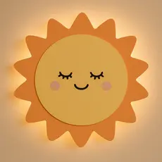 Solzinho com led decoração quarto infantil bebê mdf sol