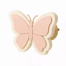 Pendurador Borboleta MDF em Camadas – Gancho Cabideiro Infantil Decorativo Quarto Bebê Jardim