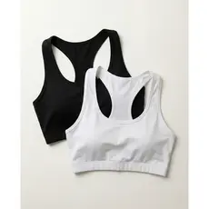 Kit 2 Tops Feminino Nadador Fitness Básico Sem Bojo Microfibra Academia