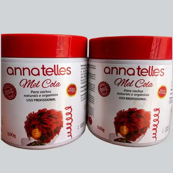 Kit 2 Mel Cola Anna telles para cachos orgânicos e naturais
