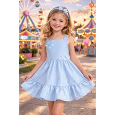 Vestido Infantil Fofo Charmoso Jardim Encantado Menina Aniversário Passeio Borboletas 2 a 8 anos