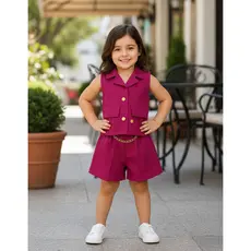 Conjunto Infantil Menina Blogueira Alfaitaria Social P Ao Gg