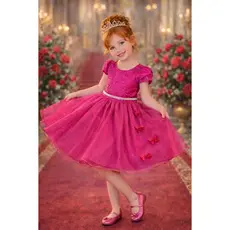 Vestido de Luxo Princesa Gala Menina Encantador