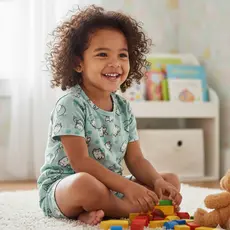 Pijama Feminino Infantil Roupa De Dormir Frescas Para O Calor Meninas Kit Com 3 peças Baby Doll