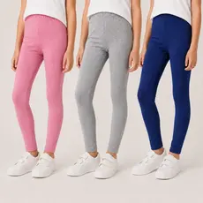 Kit 3 Calças Legging  Infantil Menina 4 ao 16 Anos Envio Sortido Cores Lisas