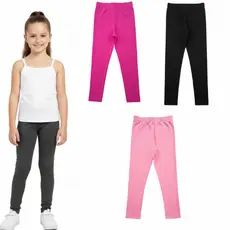 Conjunto 6 Leggings Escolar Infantis Meninas  Confortável para Brincar Tamanho 04 Ao 12