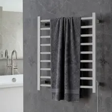 Toalheiro Elegance Duas Toalhas Porta Toalha Aquecedor Térmico Elétrico 9 Barras Alumínio Electrowood