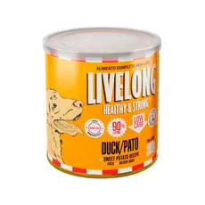 Ração Úmida Livelong Pato 300Gr Para Cães - Alimento Natural