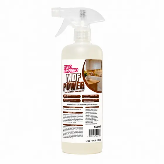 MDF POWER LIMPADOR DE ARMÁRIOS 500ML C/ VÁLVULA TUDO LIMPINHO
