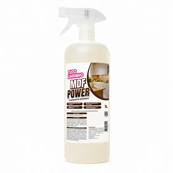MDF POWER LIMPADOR DE ARMÁRIOS 1 LITRO C/ VÁLVULA TUDO LIMPINHO