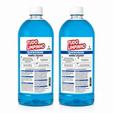 KIT COM 2 SABÃO DE QUEROSENE LIMPA PISOS 1L CADA TUDO LIMPINHO