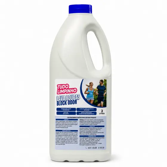 LAVA ROUPAS BLOCK ODOR 2 LITROS TUDO LIMPINHO