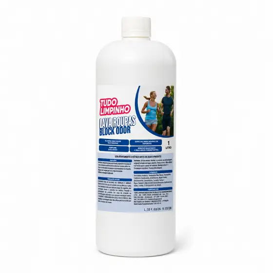LAVA ROUPAS BLOCK ODOR 1 LITRO TUDO LIMPINHO