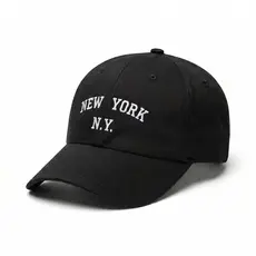 Boné Ny New York Retro Basebol Aba Curva Masculino e Feminino Regulagem Fitão