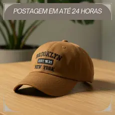 Bone Retro Brooklyn Aba Curva Unissex Ajustável Regulável Masculino Feminino