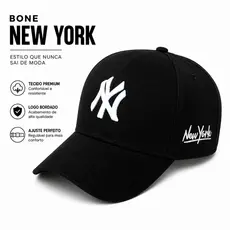 Boné NY New York Bordado Premium Ajustável Aba Curva Unissex Dia a Dia