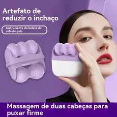 Rolo De Gelo 2 Em 1 Massageador Facial E Corporal Cuidados Com a Pele
