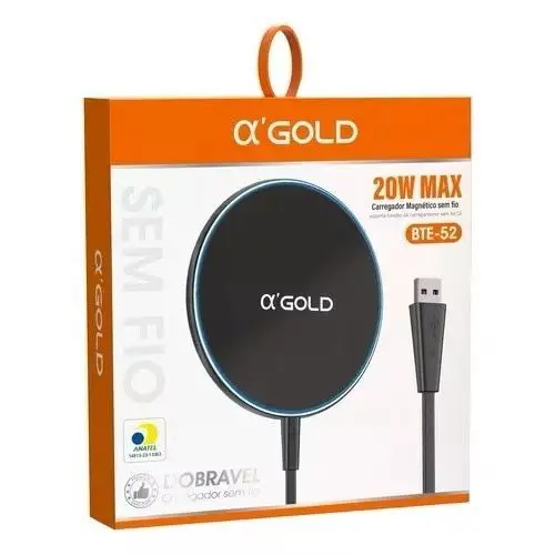 Carregador Sem Fio Qi Fast Charger com Cabo USB, Base de Carregamento Wireless para Celular