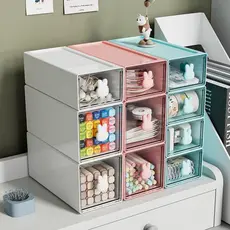Organizador De Escrivaninha Com Gavetas Caixa De Arrumação Para Coelhos Bonitos Escritório Estacionária , Maquiagem