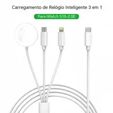 Charger for Apple Watch, 3-In-1 Type-C/Lightning Cable Magnetic Fast Charging, Iwatch Charger Compatible with All Apple