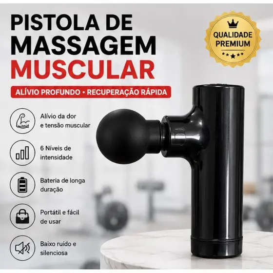 Mini Pistola Massageadora Recarregável 5V - Compacta, Leve e com Motor Sem Escova...