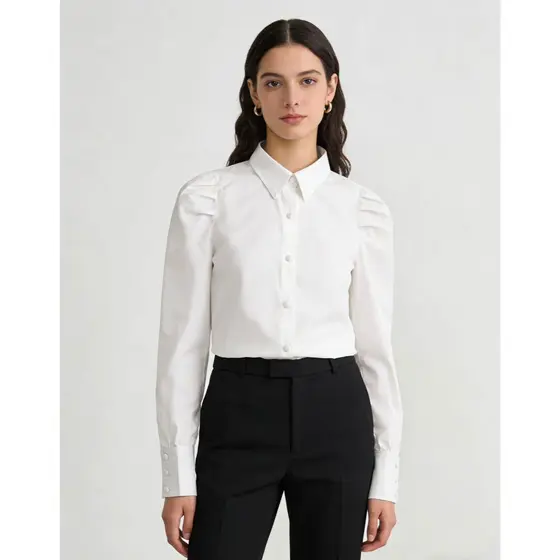 Camisa Feminina Manga Longa com Botões - Elegante e Versátil