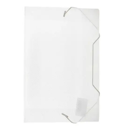 Pastas Aba Elásticas Plástica Oficio Transparente Fina Kit com 10