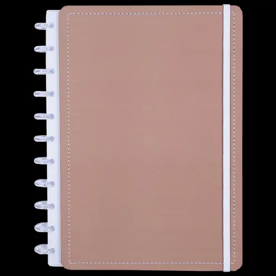 Caderno Mocha Grande Capa Dura Disco Reposicionável, Caderno Inteligente, Universitário, Escolar, Profissional