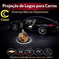 2 Pcs Lâmpada LED Sem Fio Para Carro/Projetor Luz com Marca de Carro Universal Decorativo Sensor Liga Desliga Carpei