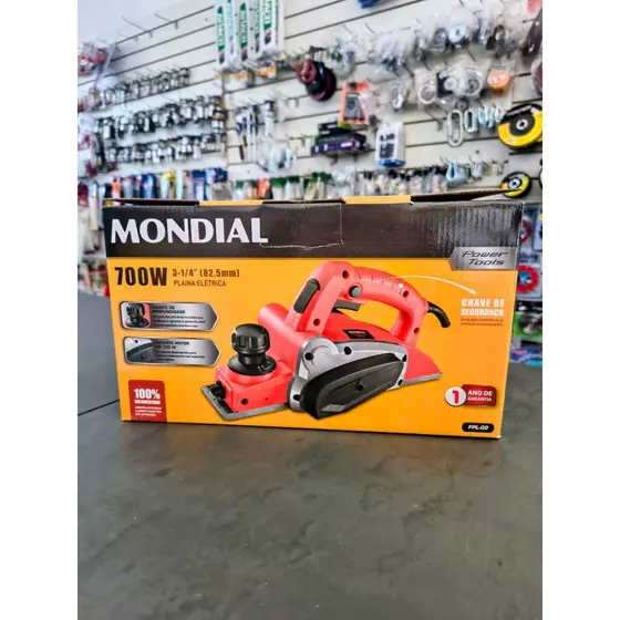 Plaina Elétrica Mondial 700w 3.1/4" (82,5mm) FPL-02 127v