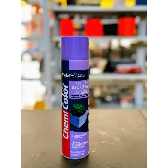 Tinta Spray Chemicolor Violeta Claro 400ml Uso Geral Secagem Rápida