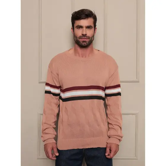 Suéter masculino Premium padrão Passe o inverno com mais estilo e elegância.