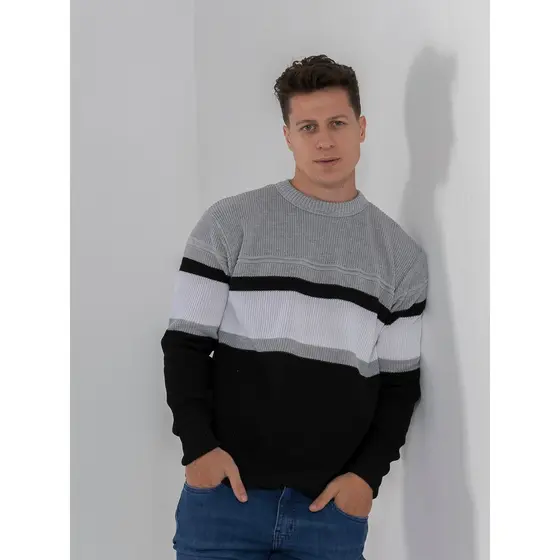 Suéter masculino bulusa moletom Premium padrão Passe o inverno com mais estilo e elegância.