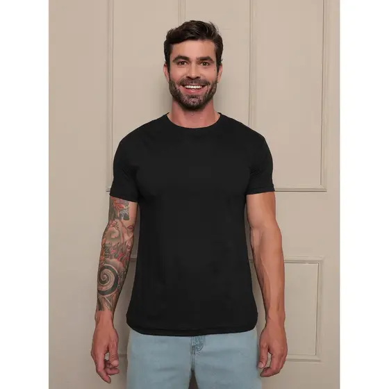 Camiseta peruano Básica Original Camiseta Masculina Marca 100% Algodão 30.1 PERUANA