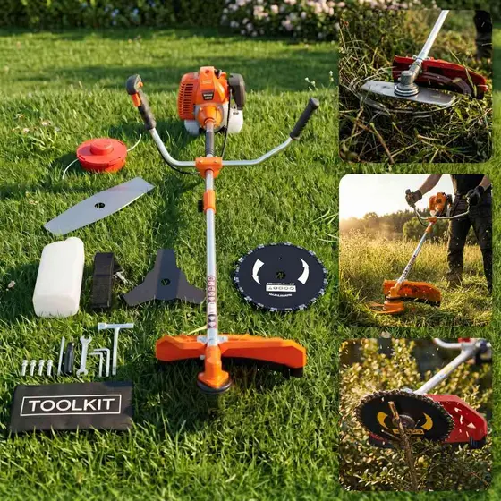 Roçadeira 4 em 1 Multifuncional Gasolina 3hp 75cc Profissional 2 Tempos Aparador de Grama