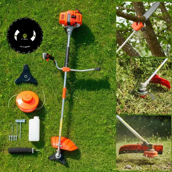 Roçadeira Aparador de Grama a Gasolina 75cc 3hp Multifuncional 4 em 1 Profissional