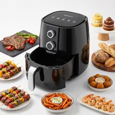 Fritadeira Eletrica Airfryer Sem Óleo 3.8l Antiaderente Preto