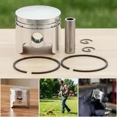 Kit Pistão 40mm com Anéis Pino Travas Para Roçadeira 43cc