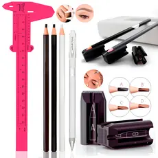 Kit Marcação Profissional Paquímetro Apontador Sem Lâmina Lápis Caneta em Gel Rosa ou Branca