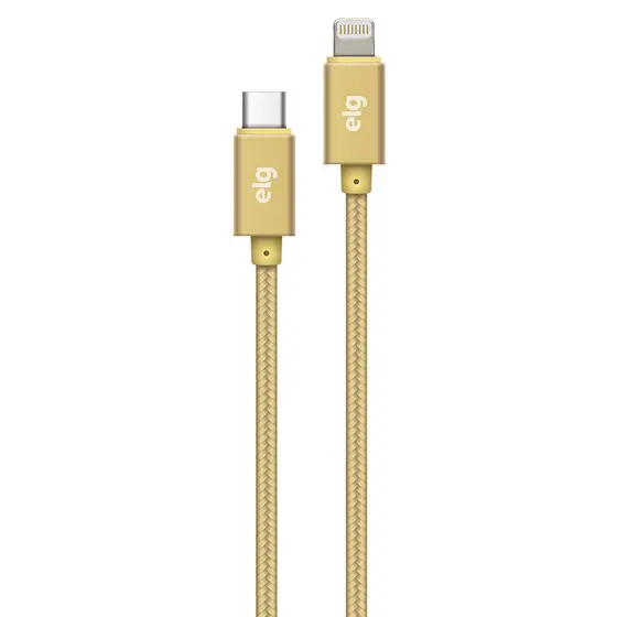 Cabo USB Tipo-C para Lightning, Sincronização e Carga Rápida 15W 3A, 1 metro, TCL10BG, ELG